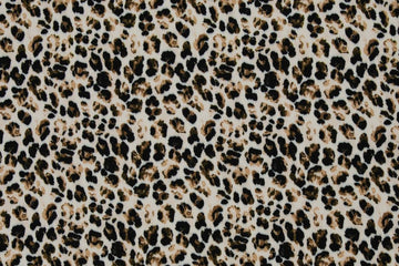 Restmenge 35 cm Viskose Webware "Namibia", Leoprint, schwarz, natur